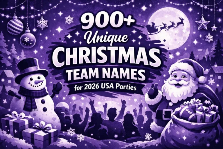 900 Plus Unique Christmas Team Names for 2026 USA Parties